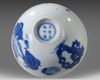 A CHINESE BLUE AND WHITE WINE CUP, 19TH CENTURY