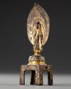 A CHINESE GILT-BRONZE VOTIVE FIGURE OF A BODHISATTVA, SONG DYNASTY (960-1279)