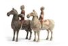 Two Chinese pottery equestrians