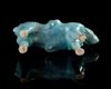 A RARE KASHAN TURQUOISE-GLAZED FIGURE OF A MONGOL, PERSIA, 13TH CENTURY