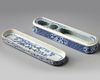 A CHINESE BLUE AND WHITE PEN BOX AND COVER FOR THE ISLAMIC MARKET, XUANDE MARK