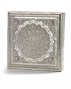 A PERSIAN SILVER SQUARE BOX, 19TH CENTURY