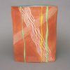 A JAPANESE RED STONEWARE VASE BY KUMAMOTO KIICHI, SHOEA PERIOD (1926-1989)