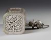 A PERSIAN SILVER FILIGREE AND PIERCED SCENT BOTTLE, QAJAR PERIOD LATE19TH/EARLY 20TH CENTURY