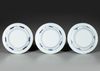 A SET OF THREE CHINESE BLUE AND WHITE 'SCHEVENINGEN' PLATES, KANGXI (1662-1722)
