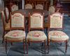 A FRENCH MAHOGANY DINING ROOM SET, 19TH CENTURY