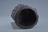 A Chinese ebony 'tree trunk' brush pot, bitong
