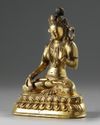A Gilt Chinese figure of Bodhisttva