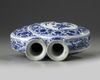 A Chinese blue and white conjoined moonflask