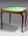 A FRENCH MAHOGANY MARQUETRY GAME TABLE, LATE 19TH CENTURY