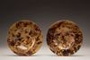 Two Japanese tortoiseshell plates