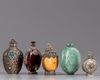 Five Chinese snuff bottles
