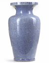 A LARGE CHINESE BLUE AND WHITE 'TEN THOUSAND SHOU' VASE, CHINA, EARLY 20TH CENTURY