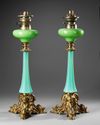A PAIR OF OILLAMPS, 19TH CENTURY