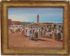 ORIENTALIST SCHOOL, MARKET SCENE MARRAKECH, GOUACHE ON PAPER, 20TH CENTURY
