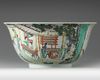 A large Chinese famille verte bowl
