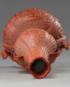 A Chinese imitation-cinnabar-lacquer double gourd vase