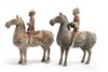 Two Chinese pottery equestrians
