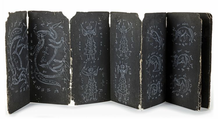 A BOOK DEPICTING BURMESE TATTOOS, BURMA (MYANMAR), LATE 19TH CENTURY