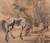 Two Chinese 'Eight Horses of Mu Wang' paintings