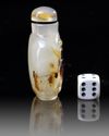 A CHINESE SHADOW AGATE 'LIU HAI' SNUFF BOTTLE