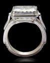 AN AGATE SEAL SILVER RING