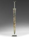 A Chinese inscribed bronze sword