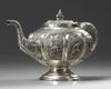 An Indian silver teapot