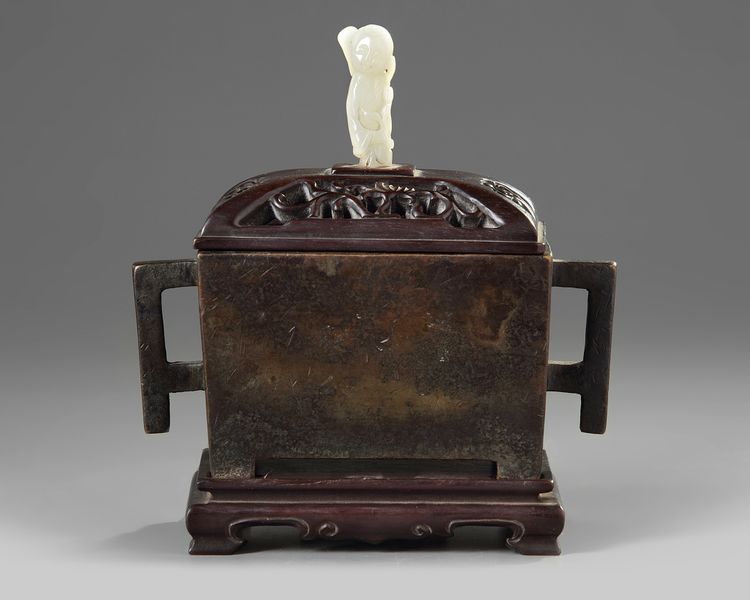 A Chinese bronze incense burner