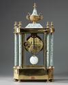 A BRONZE AND ENAMEL CLOCK, LATE 19TH CENTURY
