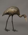 TWO JAPANESE BRONZE CRANES, TAISHO PERIOD (1912-1926)