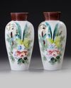 A PAIR OF OPALINE VASES, FRENCH, 19TH CENTURY