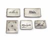 FIVE SILVER BOXES, IRAQ, EARLY 20TH CENTURY