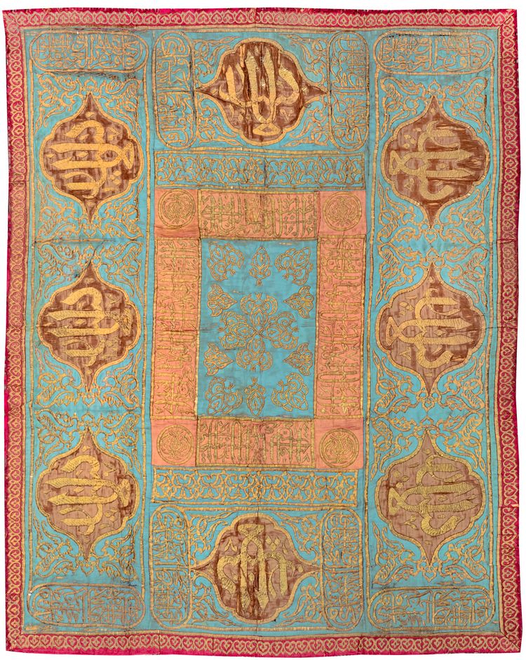 AN OTTOMAN EMBROIDERED HANGING PANEL, LATE 18TH CENTURY
