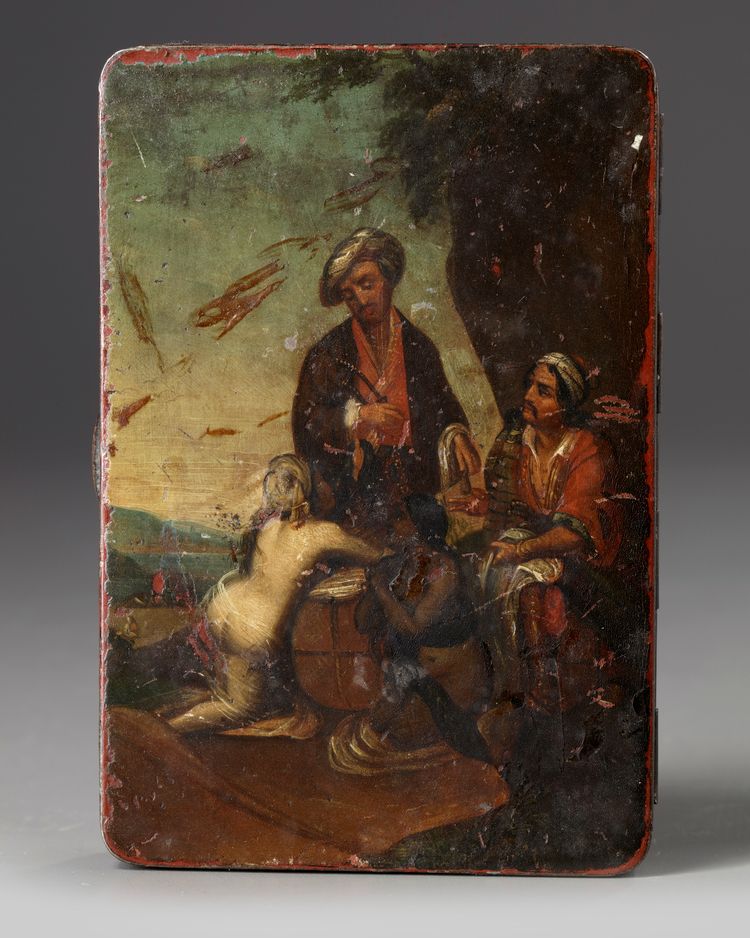 A metal decorated box