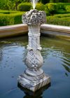 A CARVED GREY AND WHITE VARIEGATED MARBLE FOUNTAIN, 19TH CENTURY