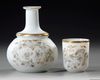 A FRENCH HAND PAINTED OPLINE 'NIGHT SET', ATRIBUTED BACCARAT, CIRCA 1880