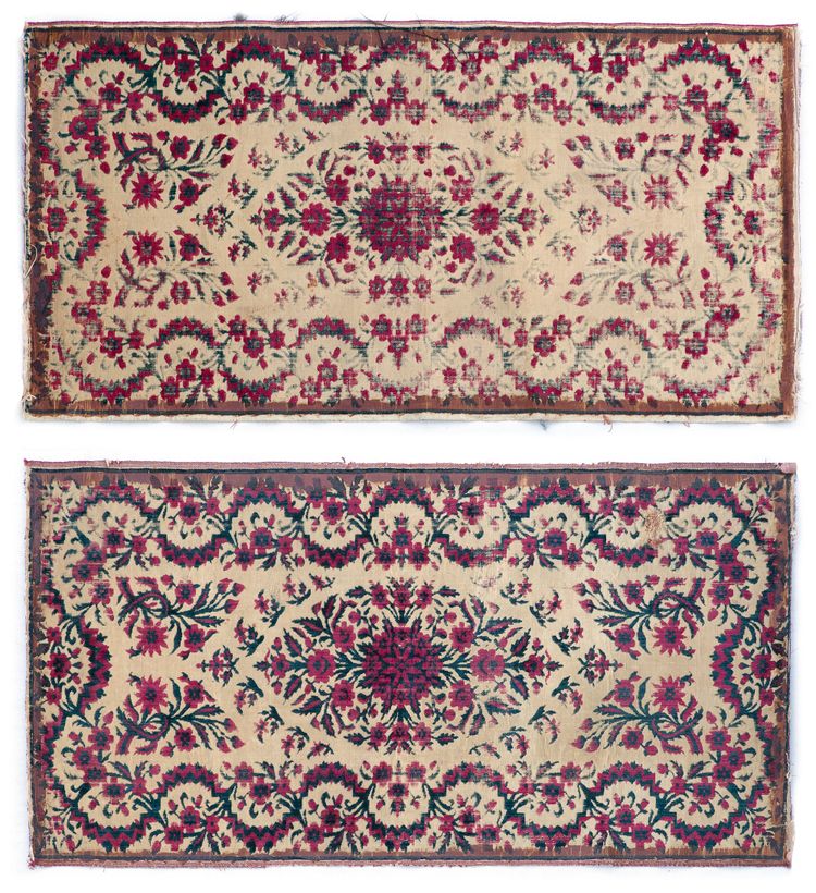 A PAIR OF OTTOMAN USKUDARI CATMA, TURKEY, 18TH CENTURY