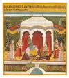 KRISHNA IN A PALACE PAVILION, 19TH CENTRY