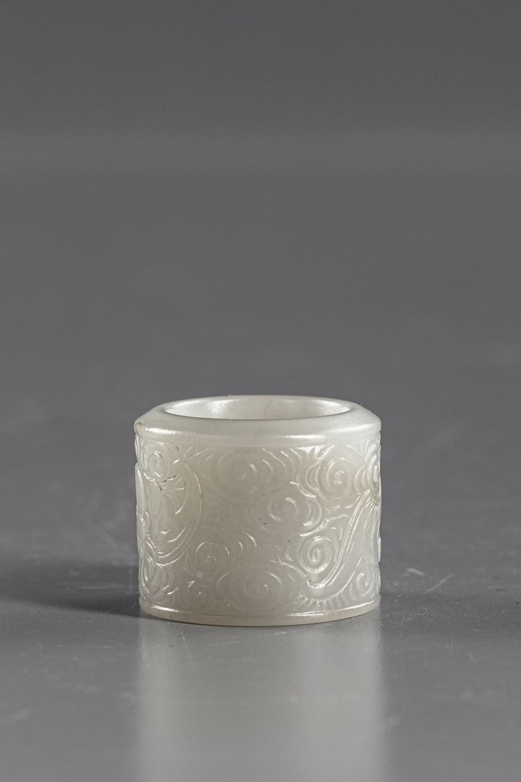 A Chinese jade archers ring