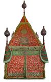 AN OTTOMAN METAL-THREAD EMBROIDERED MAHMAL AND BANNERS