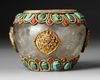A TIBETAN ROCK CRYSTAL RITUAL POT, 19TH CENTURY