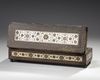 AN OTTOMAN WOODEN BONE- WITH- SILVER AND COPPER INLAID BOX
