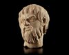 A POTTERY HEAD OF A BEARDED MAN, POSSIBLY BYZANTINE PERIOD