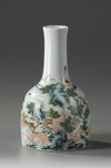 A Chinese famille rose 'landscape' mallet vase