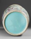 A LARGE CHINESE FAMILLE ROSE 'HUNDRED ANTIQUES' VASE, 19TH CENTURY