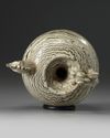 A Chinese marbled chicken head ewer