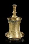 AN OTTOMAN GILT BRONZE CANDLESTICK, LATE 15TH CENTURY