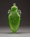 A Pekingglass vase with cover