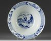 A Chinese blue and white 'klapmuts' bowl